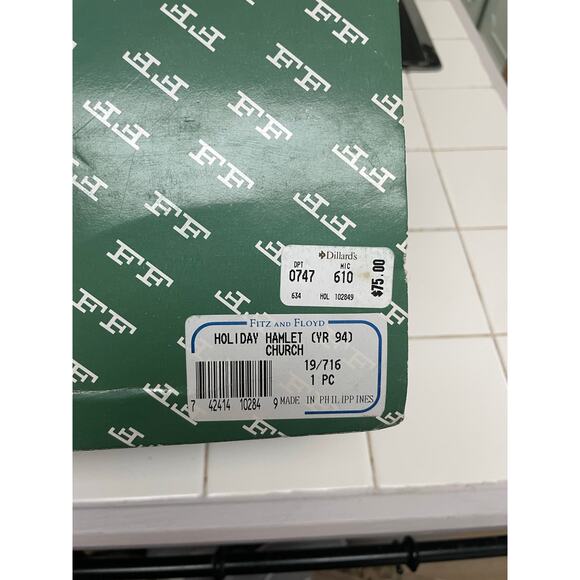 VTG Fitz & Floyd Holiday Hamlet Chapel Enchanted Forest Light Up Figurine Church - Picture 3 of 5